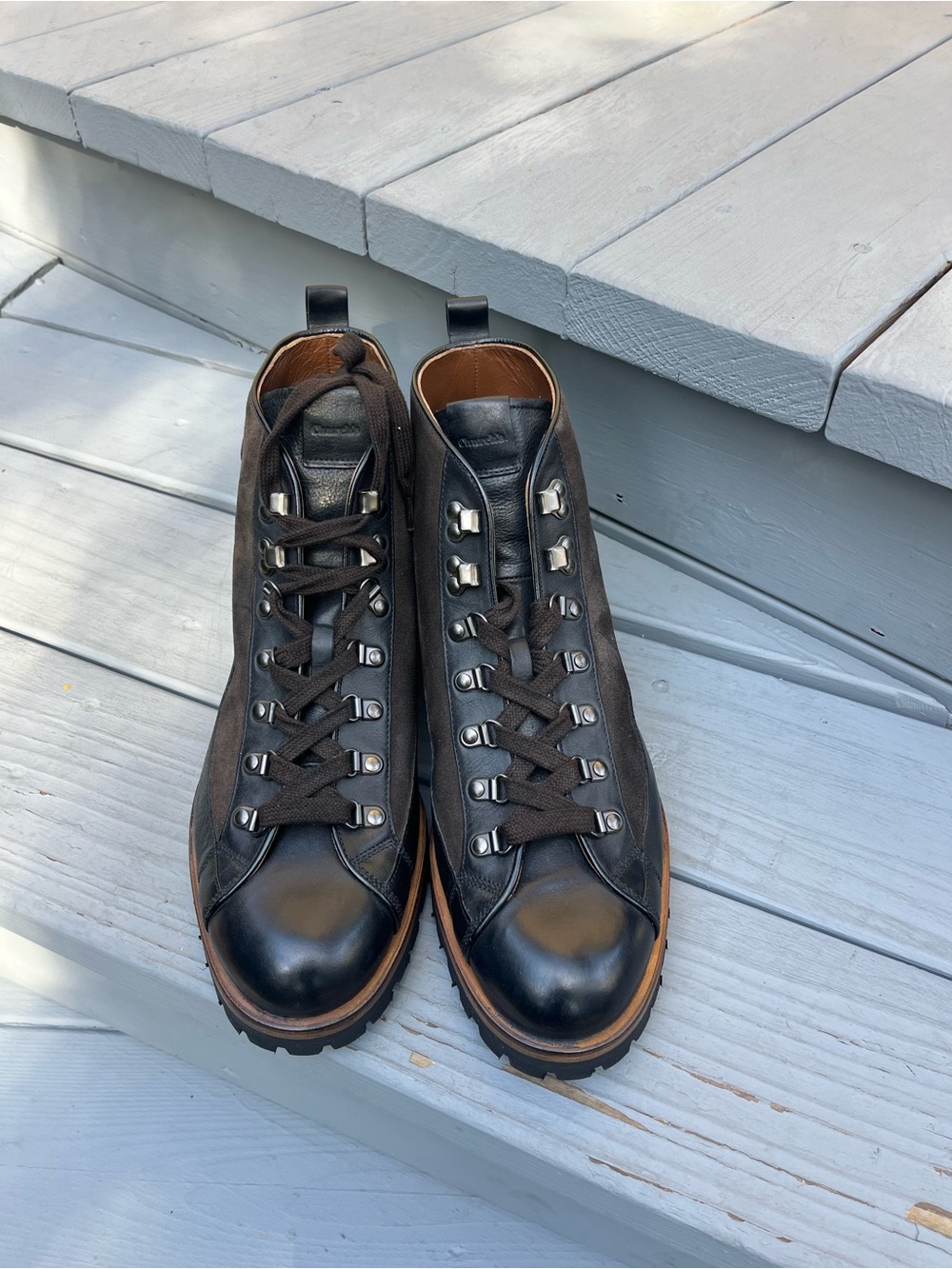 Church’s Black Leather Lace-Up Boots